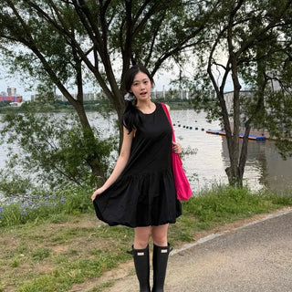 Loose-fit Sleeveless A-line Daily Mini Dress