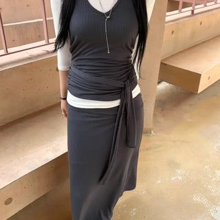 Art Wrap Halterneck Sleeveless