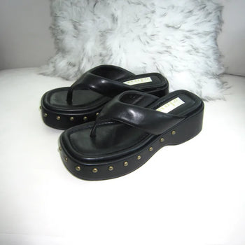 Studded Platform Flip-flops