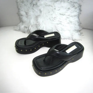 Studded Platform Flip-flops