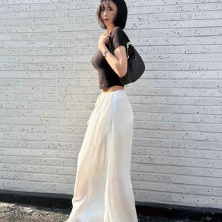 String H-Line Wide Loose Fit Daily Long Skirt