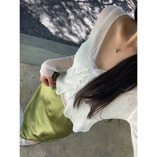 Ange Frill Ribbed Cardigan