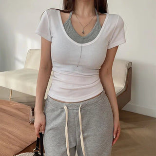 Hekdi Layered Color Block T-shirt
