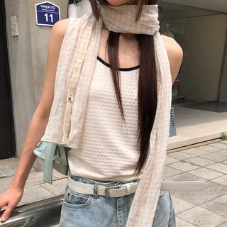Flute Embossed Sleeveless
