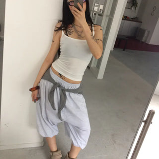 SYRUP Jogger Capri Pants  | Harem Pants Capri Pants Mintcore Color Pop