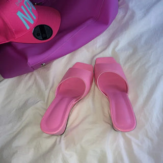 POP Square Wedge Heel Mule