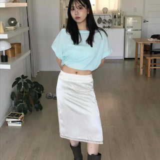 Straight H-line Daily Midi Skirt