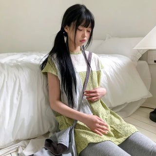 Iso Crochet Short Sleeve Dress