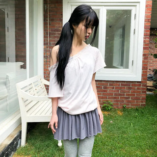 Peku One-Shoulder Short Sleeve T-shirt