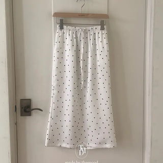 Maybe Satin Dot Skirt