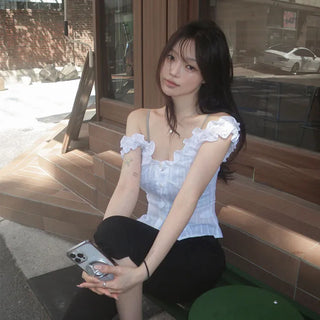 Joy Seul Frill Button Blouse