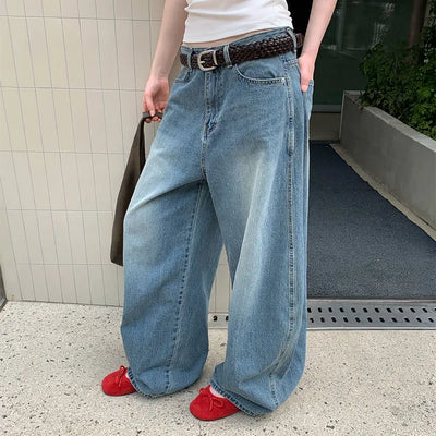 Kor Balloon Denim Summer Wide Pants