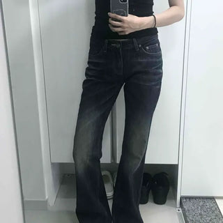 Washed Button Bootcut Regular Fit Long Pants