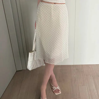 Nantz Double-Walled Delicate Fit Elastic Waist Long Skirt Vacation/Travel/Resort/Long Skirt/Comfortable Skirt/Airport Look/ Summer Swag/Waterbomb