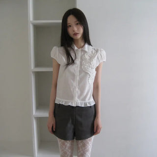 Flower Corsage Blouse
