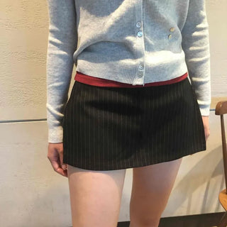 Flap Pocket Striped Wrap Straight Regular Fit Shorts