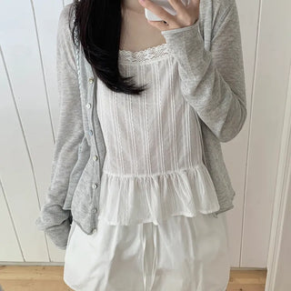 Non-scratchy, Soft Linen Cardigan  Summer Long Sleeve