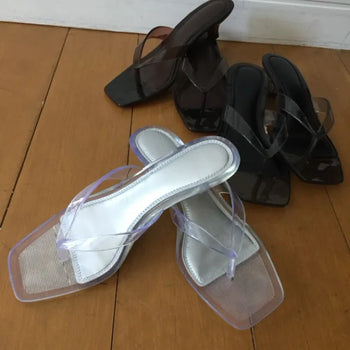 Jelly Clear Heel Flip flops