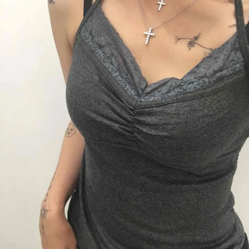 Fitted Plain Shirred Strap Daily Sleeveless