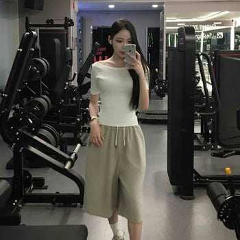 Slim Fit Fitted Plain Short Sleeve T-shirt
