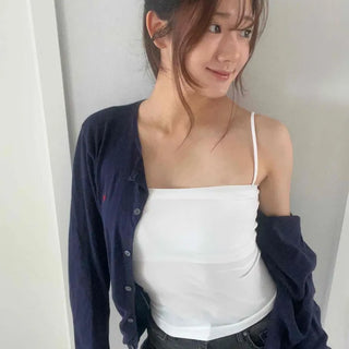 Slim Fit Plain Strap Casual Daily Sleeveless
