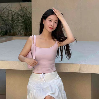 Slim Fit Plain Strap Sleeveless