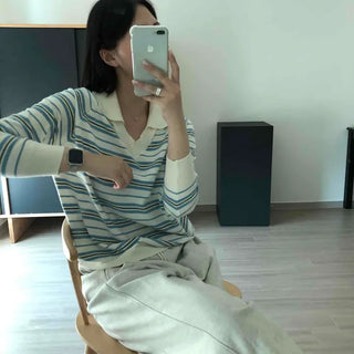 Loose Fit Striped Long Sleeve Daily