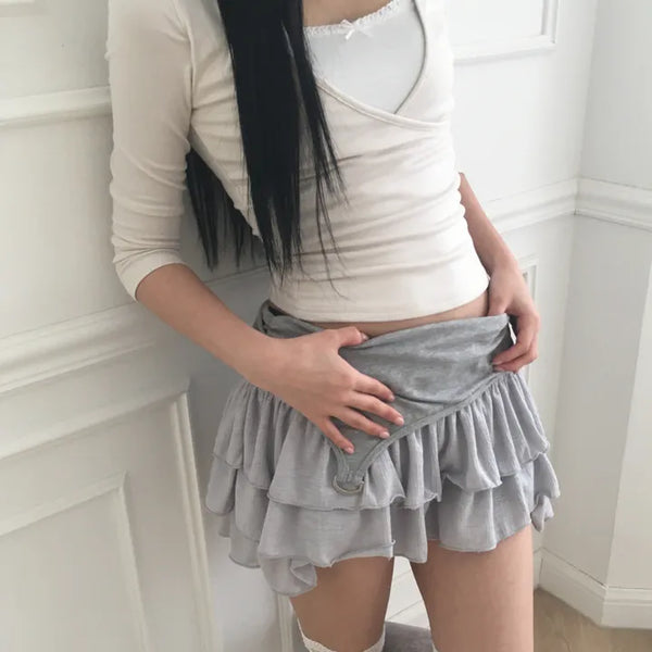 Leond Frill Mini Skirt
