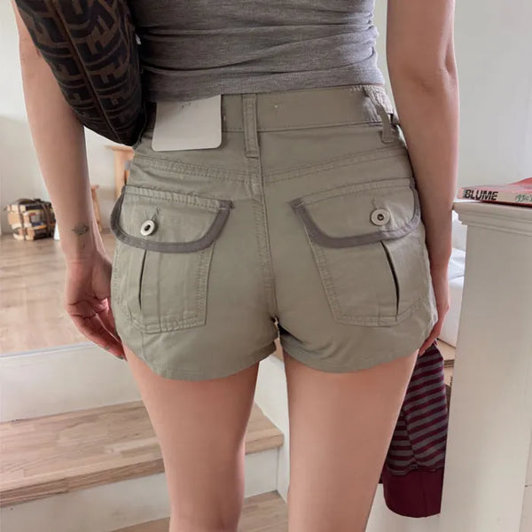 Clio belted shorts