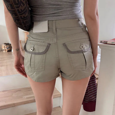Clio belted shorts