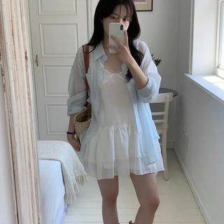Asymmetrical Lace Sleeveless Blouse