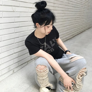 Unisex Billy Hip Girl Damaged Sweatpants (2 colors)