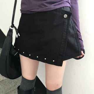Whisper Hip Girl Studded Wrap Skirt Pants (2 colors)