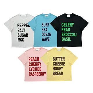 Recipe Oversized Lettering Short Sleeve T-shirt new