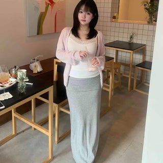 Relaxed Fit Straight H-Line Daily Long Skirt