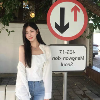 Slim Fit Plain Off-Shoulder Long Sleeve Blouse