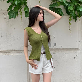 Devon Cap Sleeve Knit Sleeveless