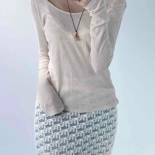 Lua Slim Fit Plain Daily Long Sleeve T-shirt