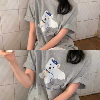 High-Nil Print Oversized Short Sleeve T-shirt