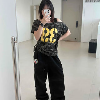 Noid Triple Line Wappen Wide Training Pants