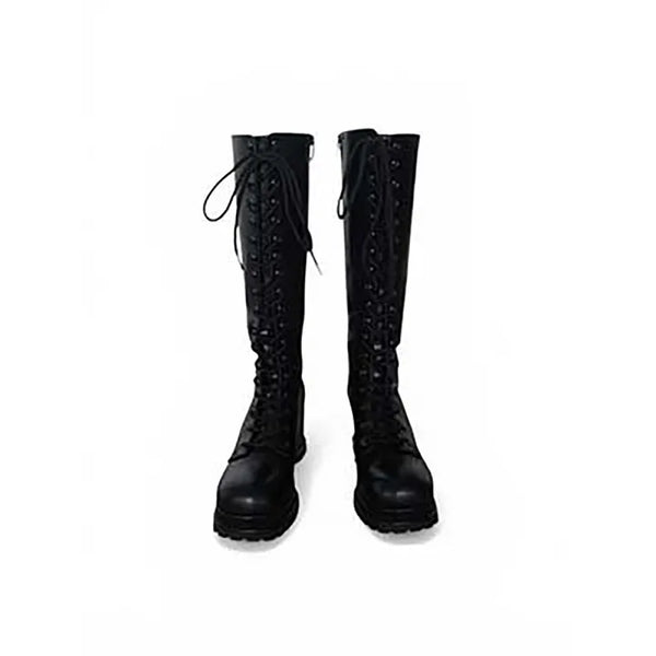 Rock Chic Lace-up Long Boots