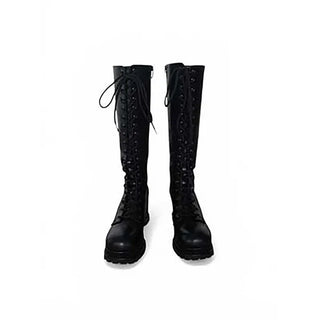 Rock Chic Lace-up Long Boots