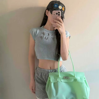 Lettering Regular Fit Plain Sleeveless Daily