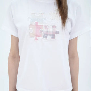 Vintage Puzzle Flower T-shirt