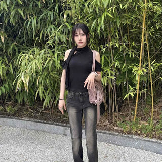 Cutout Plain Short Sleeve Daily Casual Blouse