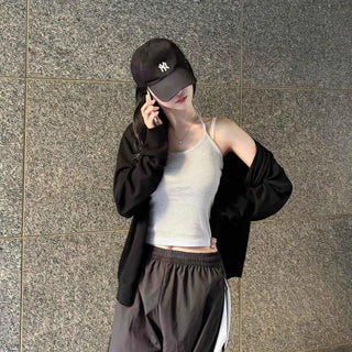 Ribbon Stripe Strap Slim Fit Daily Sleeveless