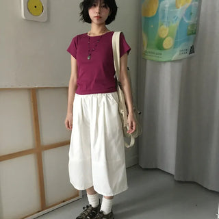 Stretchy Teenie Round T-shirt