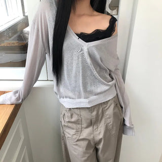 Kanbi V-neck Long Sleeve Knit