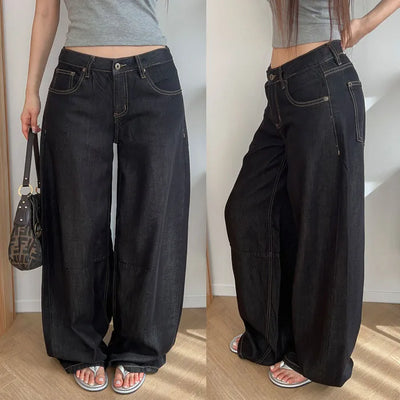 Pollyge Summer Denim Wide Pants
