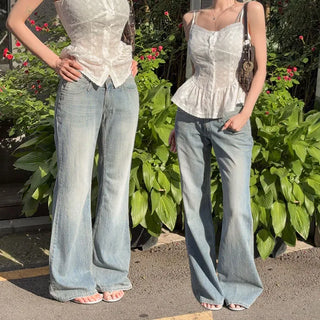 Perikit Summer Denim Semi Bootcut Pants